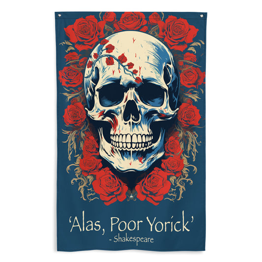 Alas Poor Yorick Knitted Fabric Flag 1