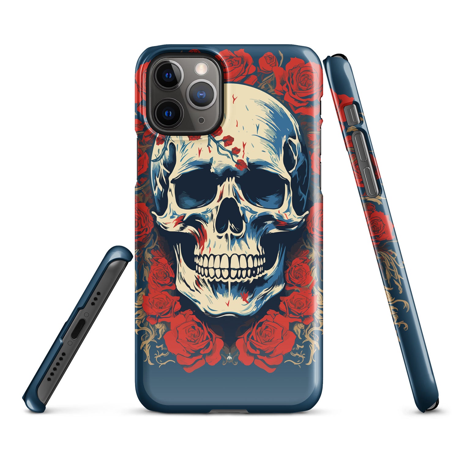 Alas Poor Yorick Skull _ Roses Lightweight Iphone Case Iphone 11 Pro Front 6523377E2233F