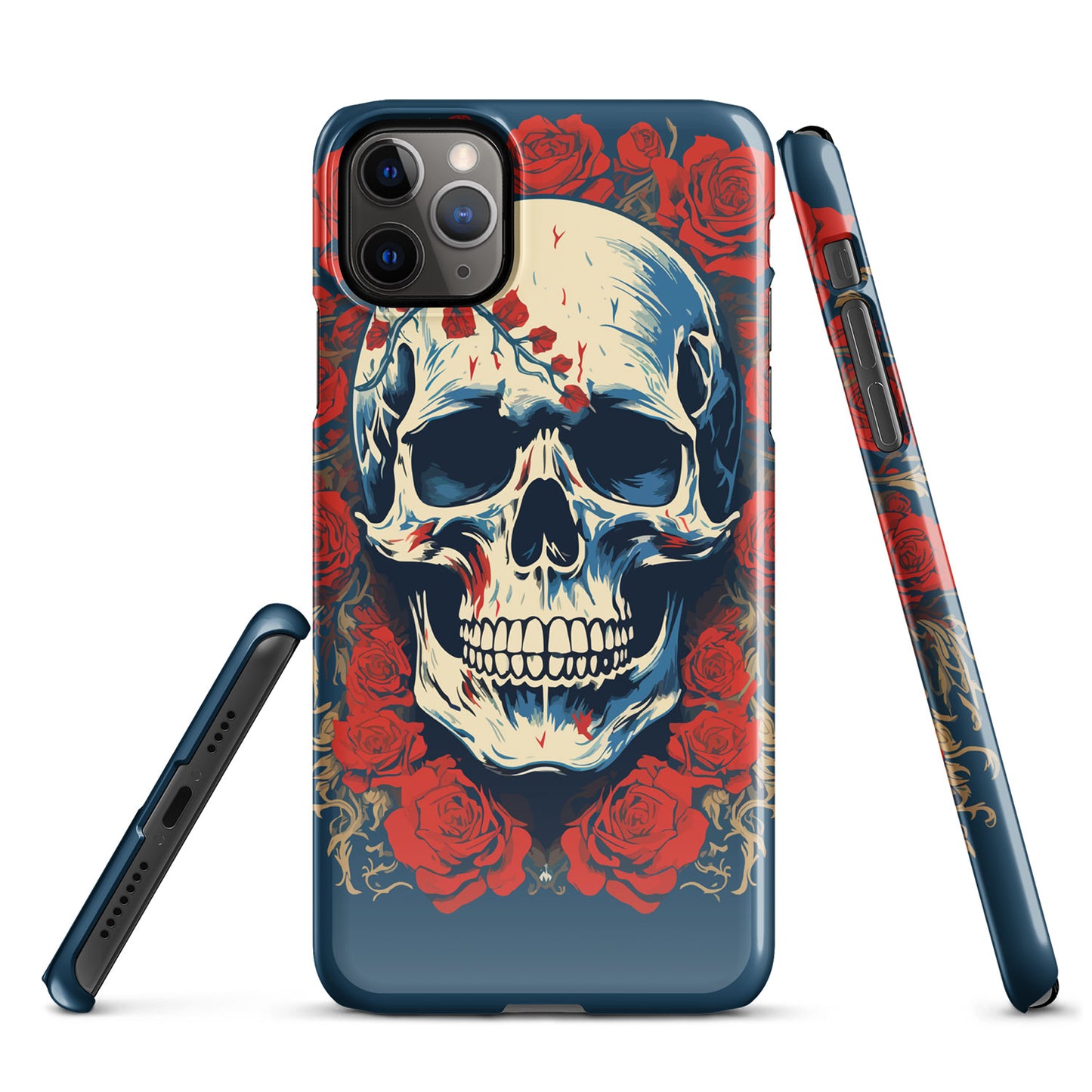 Alas Poor Yorick Skull _ Roses Lightweight Iphone Case Iphone 11 Pro Max Front 6523377E223B9