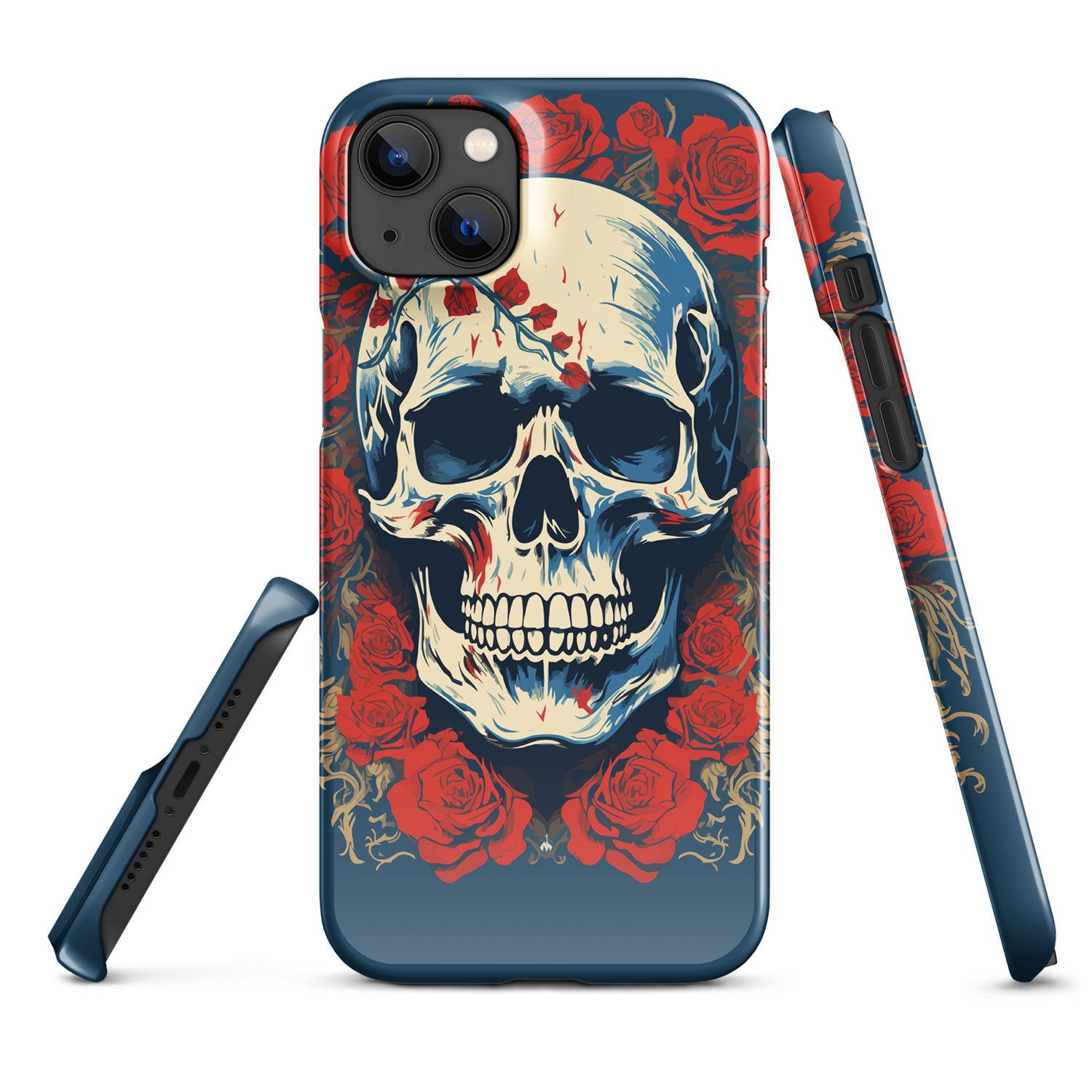 Alas Poor Yorick Skull _ Roses Lightweight Iphone Case Iphone 14 Plus Front 6523377E22842