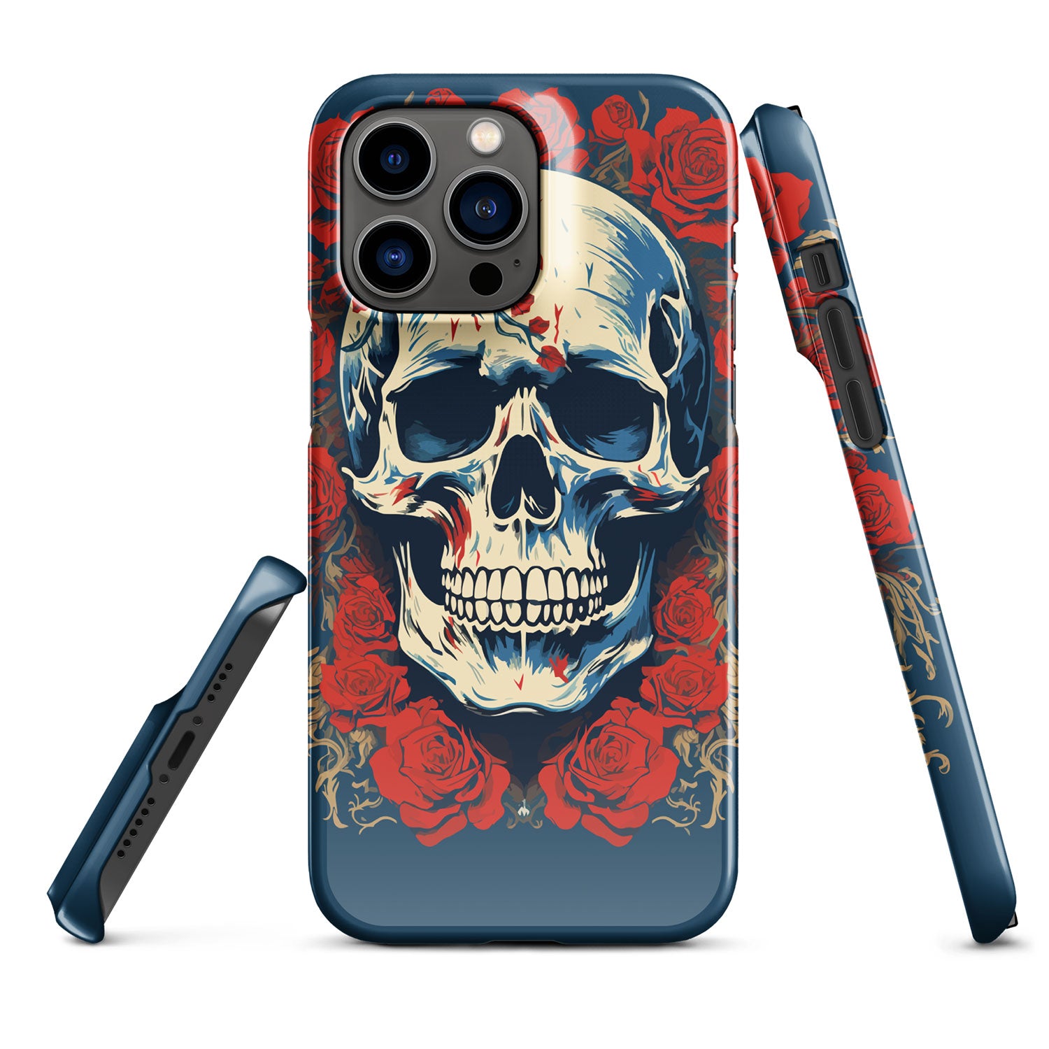 Alas Poor Yorick Skull _ Roses Lightweight Iphone Case Iphone 14 Pro Max Front 6523377E22917