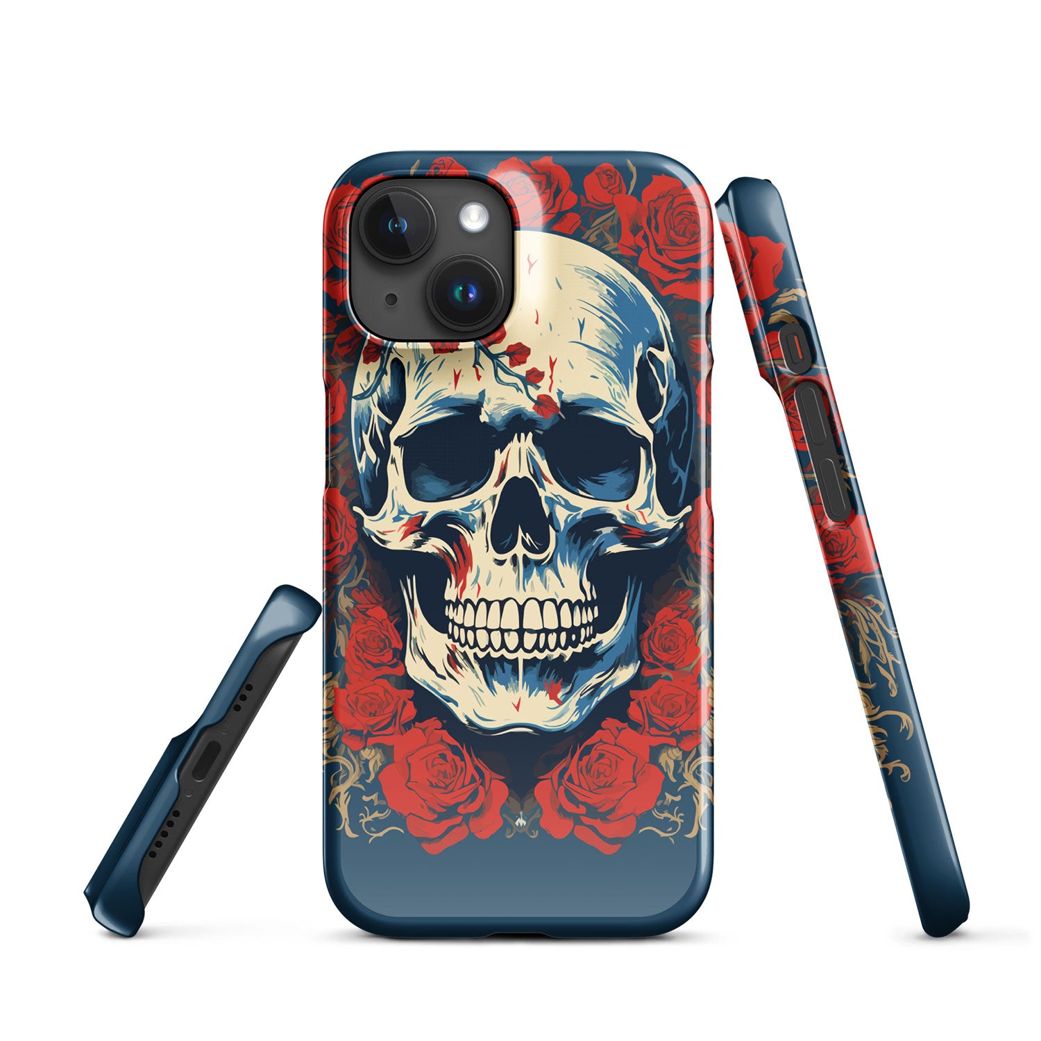 Alas Poor Yorick Skull _ Roses Lightweight Iphone Case Iphone 15 Front 6523377E22959
