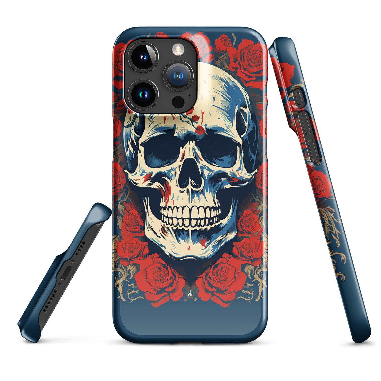 Alas Poor Yorick Skull _ Roses Lightweight Iphone Case Iphone 15 Pro Max Front 6523377E22A15