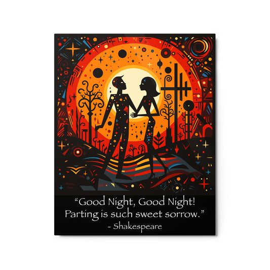 Good Night Good Night High Quality Metal Print Artwork 16X20 1