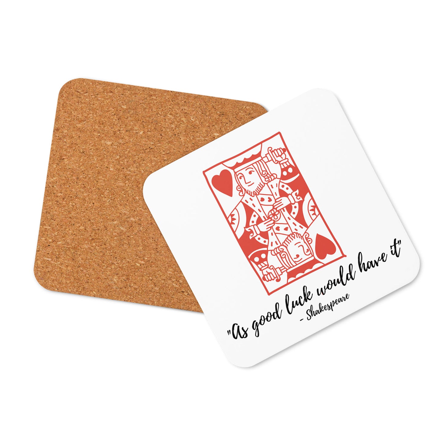 As Good Luck Would Have It Glossy Waterproof Cork Back Coaster 1