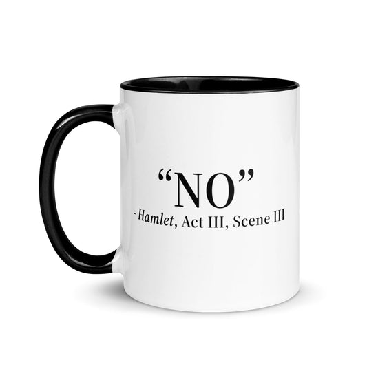 No White Black Glossy Ceramic Mug 1