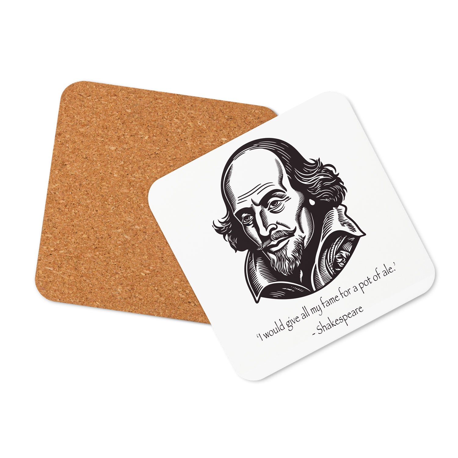 Pot Of Ale Waterproof Glossy Cork Back Coaster 2