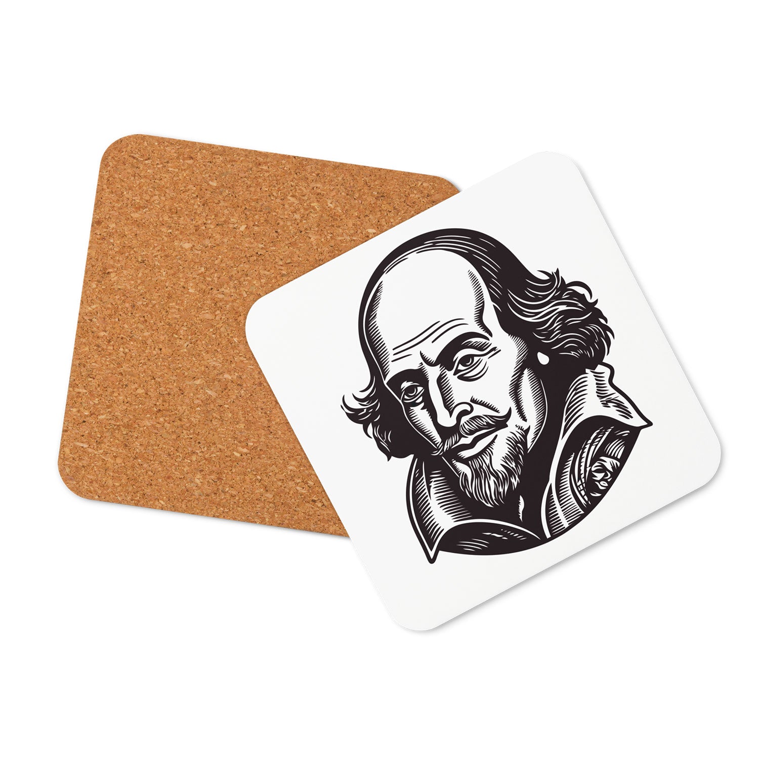 The Official Shakespeare Waterproof Glossy Cork Back Coaster 1